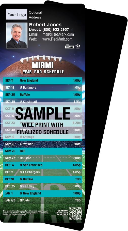 Football Schedules | ReaMark Real Estate Magnets